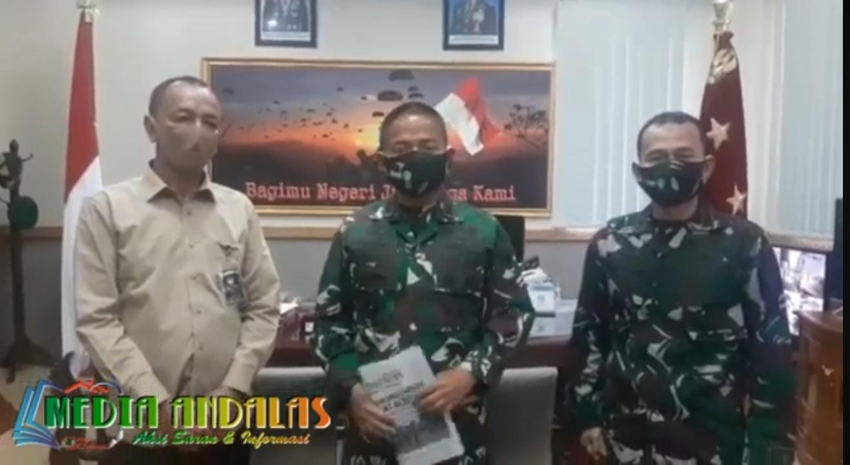 Pangdam IM, Mayjen TNI Hassanudin Mengucapkan Selamat dan Sukses atas Terbitnya Media Andalas di Aceh. (dokumentasi siaran tahun 2020).
