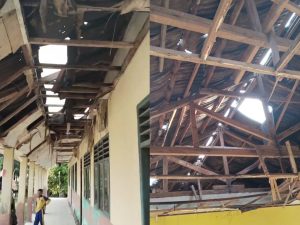 Sekolah Hampir Ambruk, Siswa SDN 02 Pagar Dewa Tubaba Bertaruh Nyawa Demi Belajar